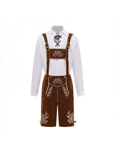 Men's Lederhosen Set Traditional Oktoberfest Outfit 2