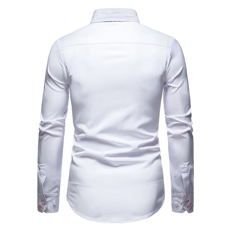 Men's Shirt with Bold Paisley Print – Long-Sleeve Smart Casual Style