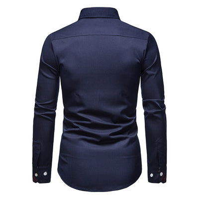 Men's Shirt with Bold Paisley Print – Long-Sleeve Smart Casual Style