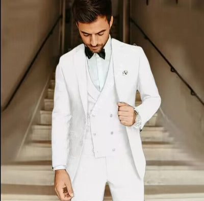 Men's Suit Set - Elegant Three-Piece Blazer, Vest & Pants for Formal Events 4