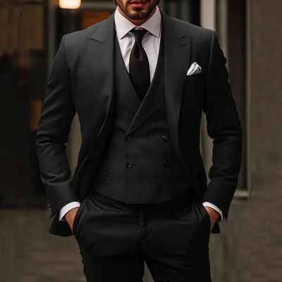 Men's Suit Three-Piece Set Blazer Vest Pants for Wedding or Formal Events 0