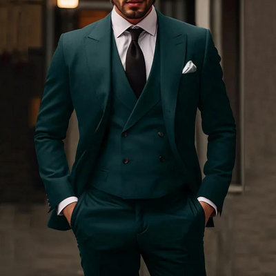 Men's Suit Three-Piece Set Blazer Vest Pants for Wedding or Formal Events 2