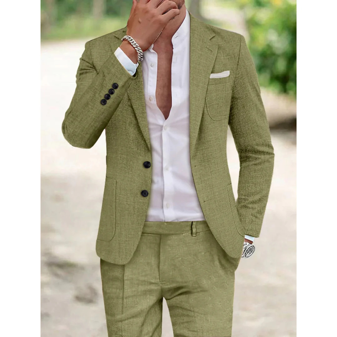 Men's Suit Two-Piece Set for Work - Comfortable Fit, Versatile Style 0