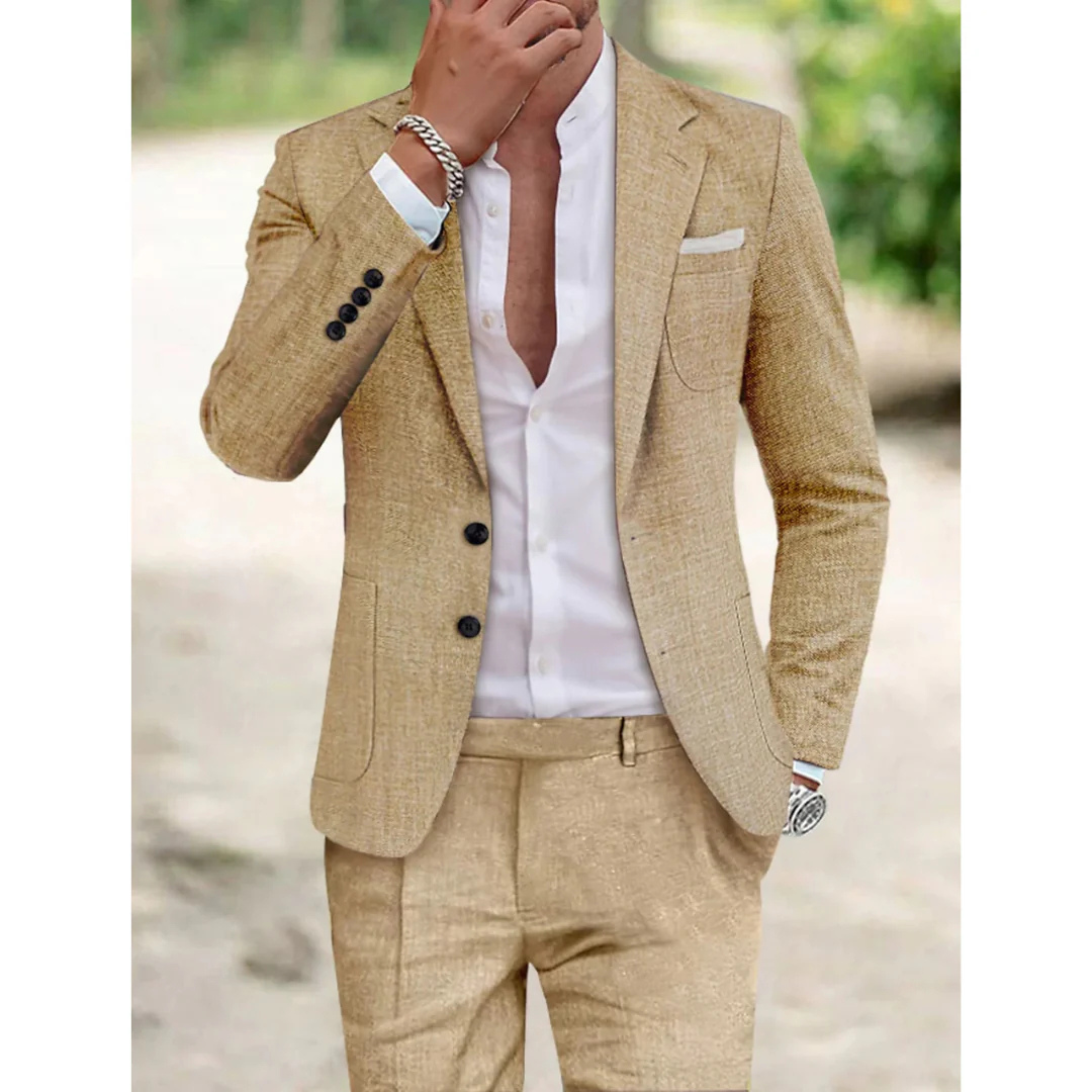 Men's Suit Two-Piece Set for Work - Comfortable Fit, Versatile Style 2