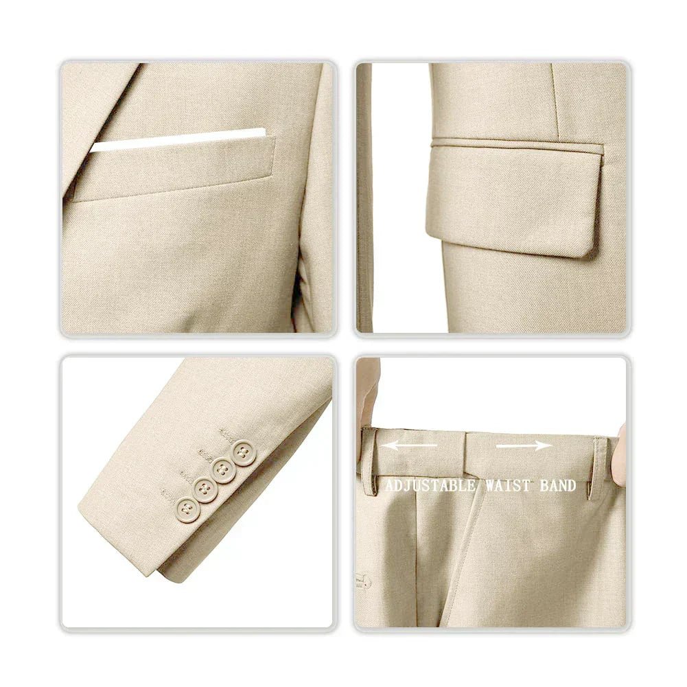 Men's Suit for Weddings – Elegant Three-Part Blazer, Pants, and Vest for Formal Occasions 3