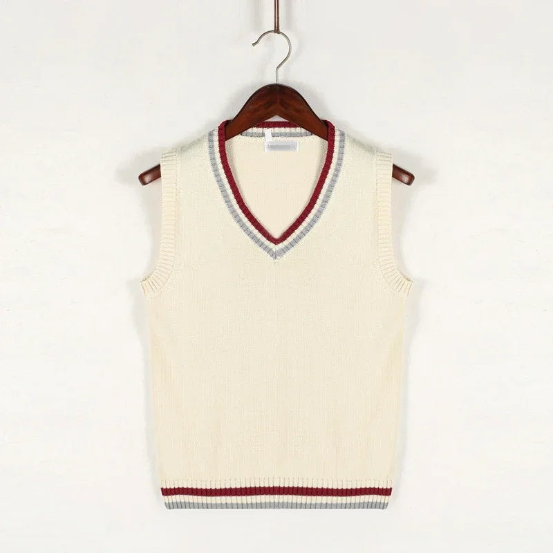 Men's Sweater Vest V-Neck Sleeveless Classic Knitted Style 9