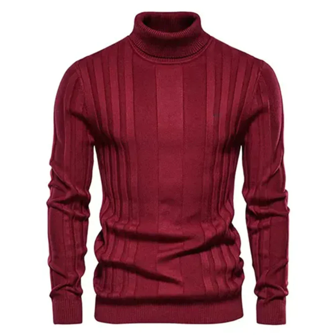 Men's Turtleneck Sweater Classic Knit Pullover Warm Casual Winter 0