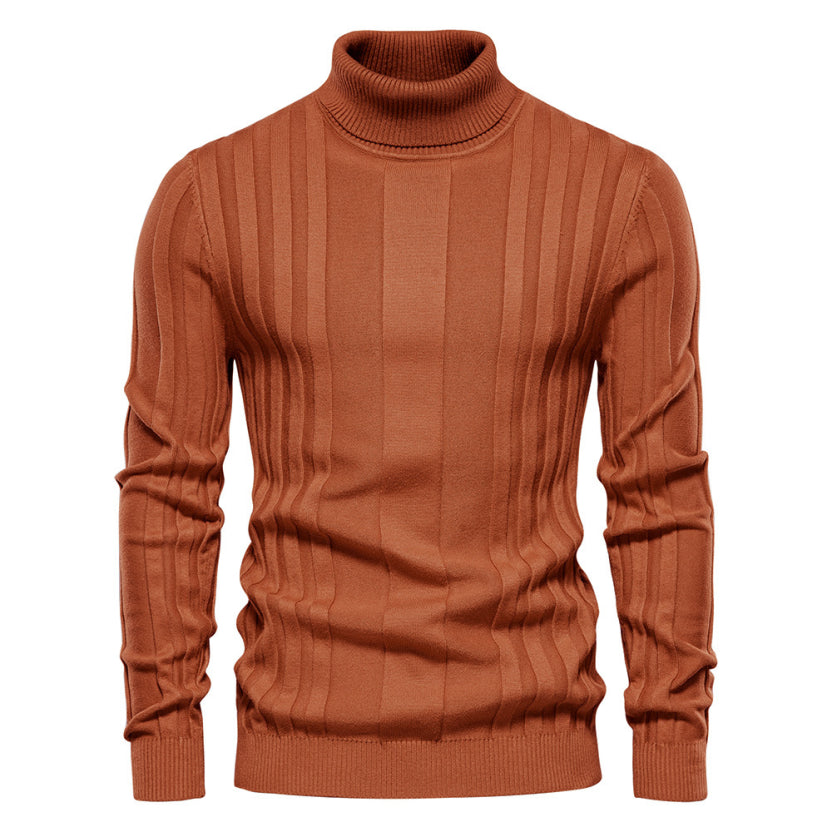 Men's Turtleneck Sweater Classic Knit Pullover Warm Casual Winter 4