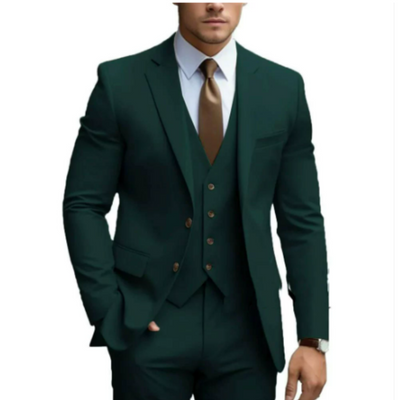 Men's Wedding Suit Three-Piece Elegant Design for Formal Events 0