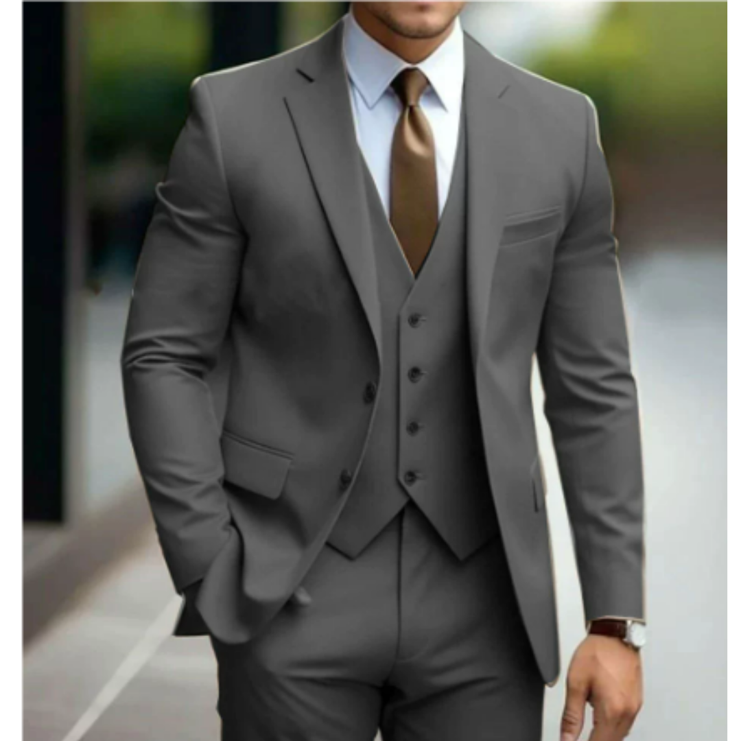 Men's Wedding Suit Three-Piece Elegant Design for Formal Events 12