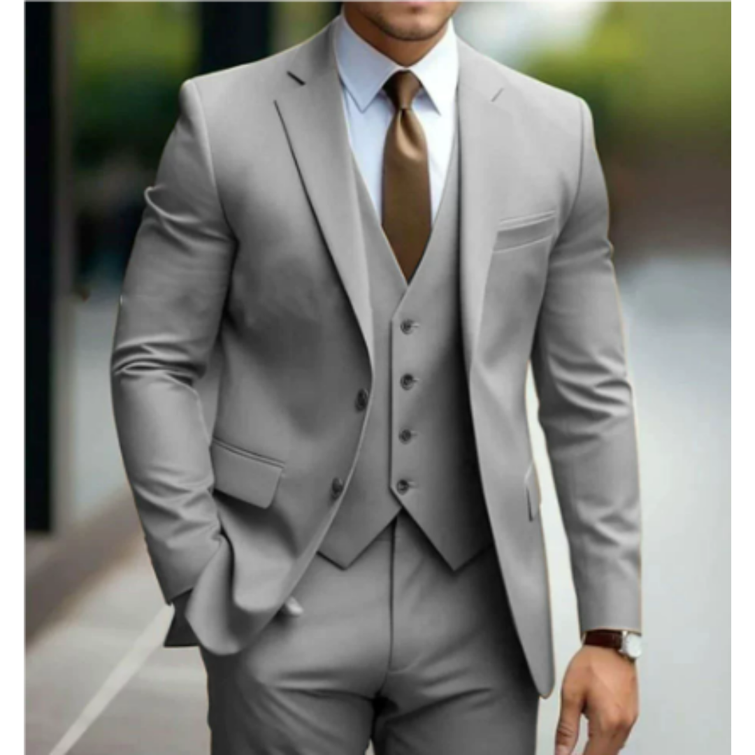 Men's Wedding Suit Three-Piece Elegant Design for Formal Events 9
