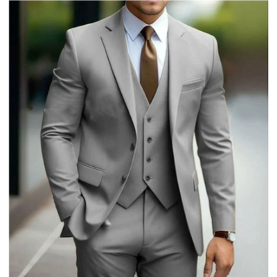Men's Wedding Suit Three-Piece Elegant Design for Formal Events 9