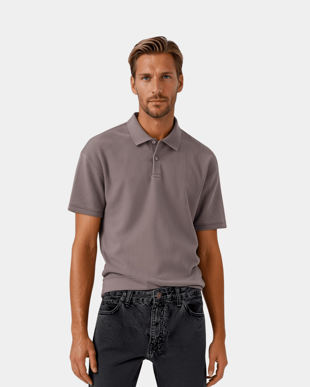 Mens Polo Shirt with Structured Design and Short Sleeves – Smart Casual Style for Warm Weather