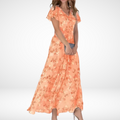 Formal Wrap-Style Maxi Dress for Women in Solid Colors