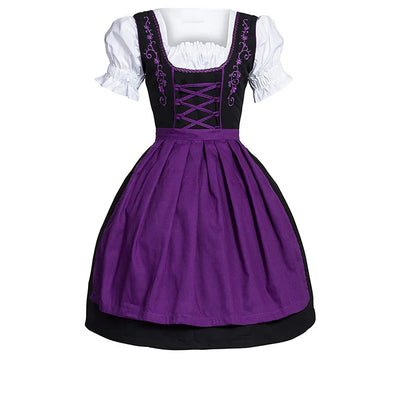 Plus Size Women's Oktoberfest Dirndl Costume Dress - Traditional German Style for Parties and Cosplay 10