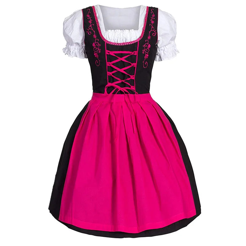 Plus Size Women's Oktoberfest Dirndl Costume Dress - Traditional German Style for Parties and Cosplay 8