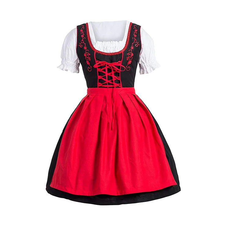 Plus Size Women's Oktoberfest Dirndl Costume Dress - Traditional German Style for Parties and Cosplay 9