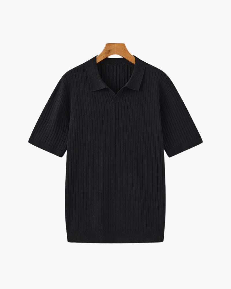 Polo Shirt for Men – Fine Knit Short Sleeve Golf Style with Open Collar for Summer Wear