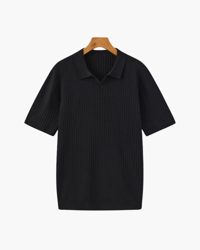 Polo Shirt for Men – Fine Knit Short Sleeve Golf Style with Open Collar for Summer Wear