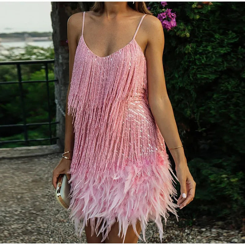 Sequin Mini Cocktail Dress for Women at Parties and Night Out