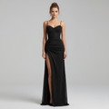 Glitter Maxi Dress with Sleeveless Design for Formal Occasions