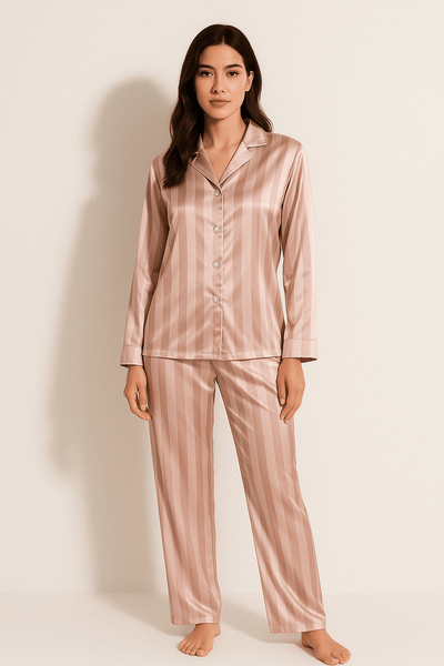 Striped Pajama Set for Women – Casual and Comfortable Nightwear