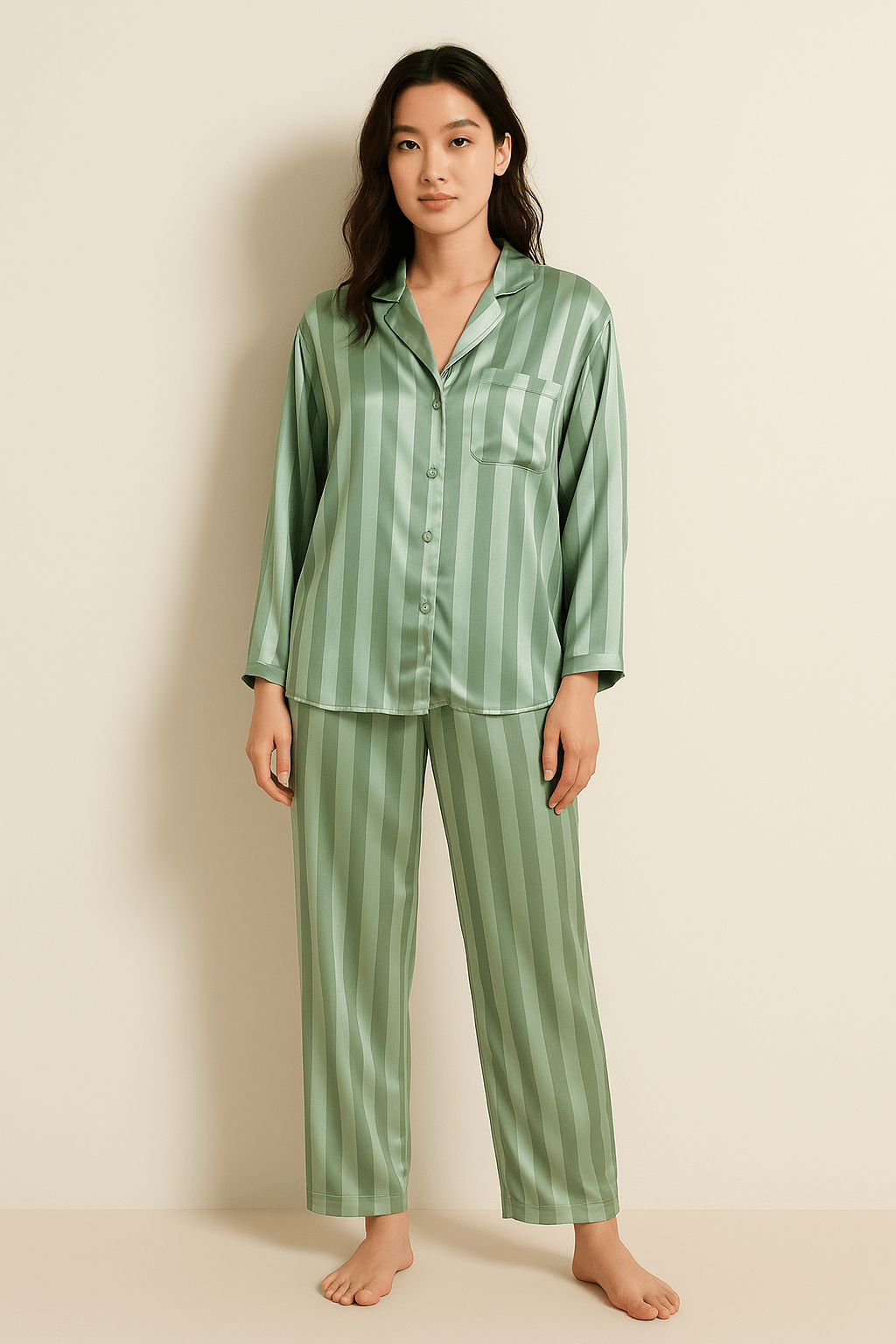 Striped Pajama Set for Women – Casual and Comfortable Nightwear