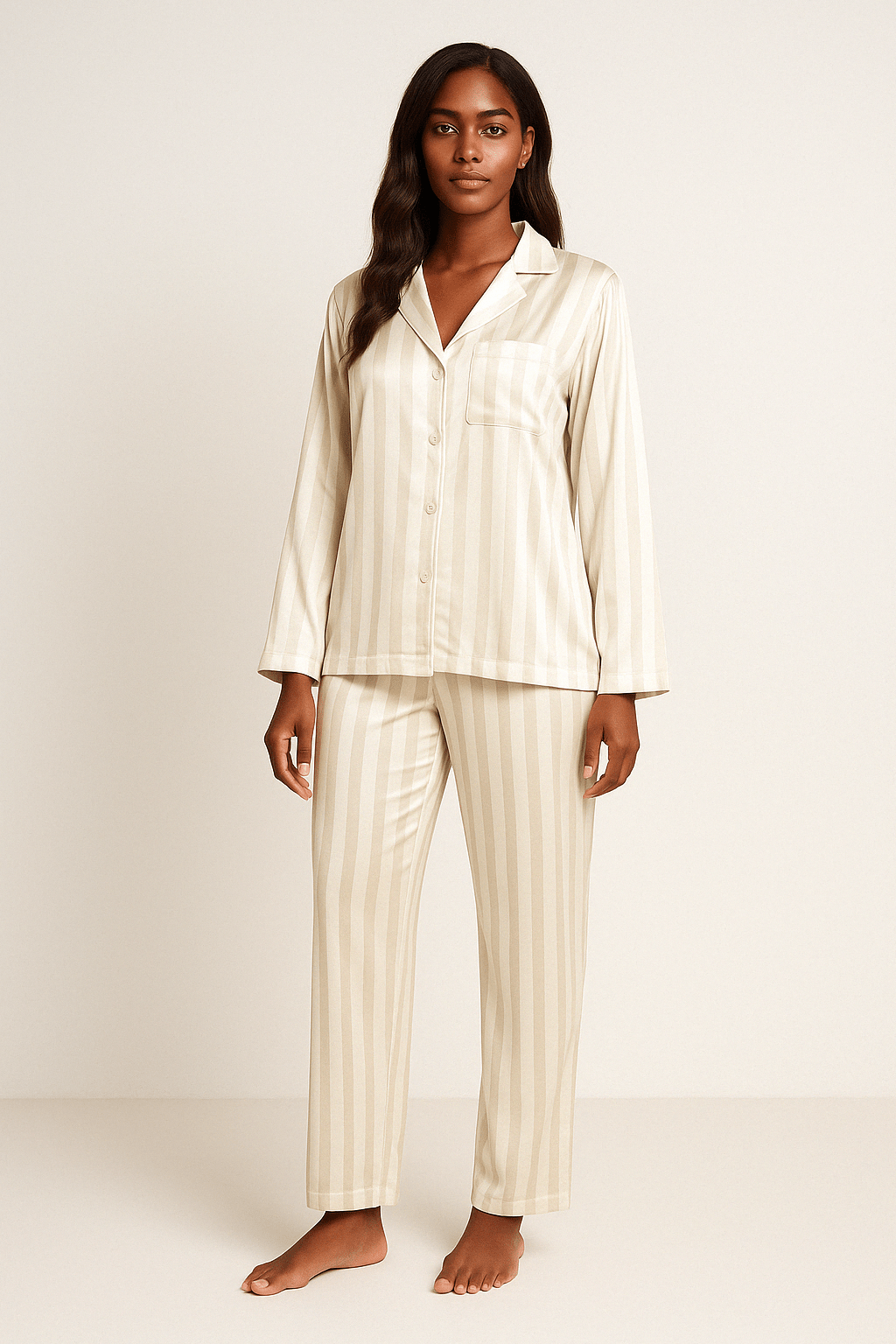 Striped Pajama Set for Women – Casual and Comfortable Nightwear