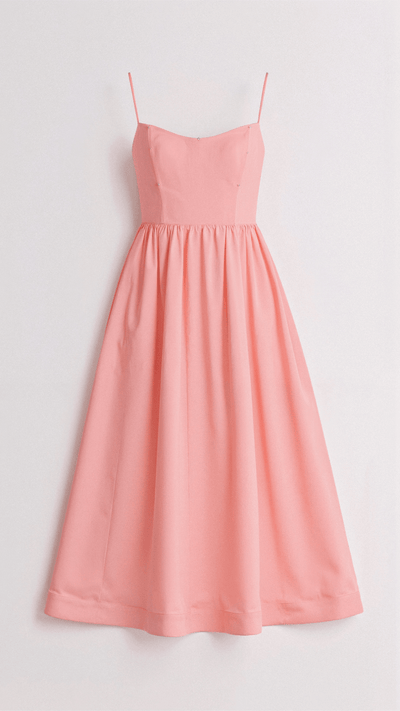 White Midi Dress for Women - Long Sleeve Flowing Cut for Elegant Style and Versatile Occasions