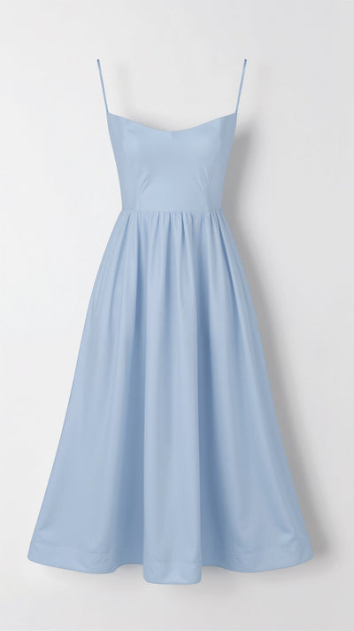 White Midi Dress for Women - Long Sleeve Flowing Cut for Elegant Style and Versatile Occasions