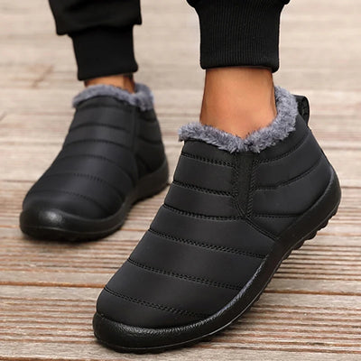 Women's Ankle Boots with Platform Design and Slip-On Style for Winter