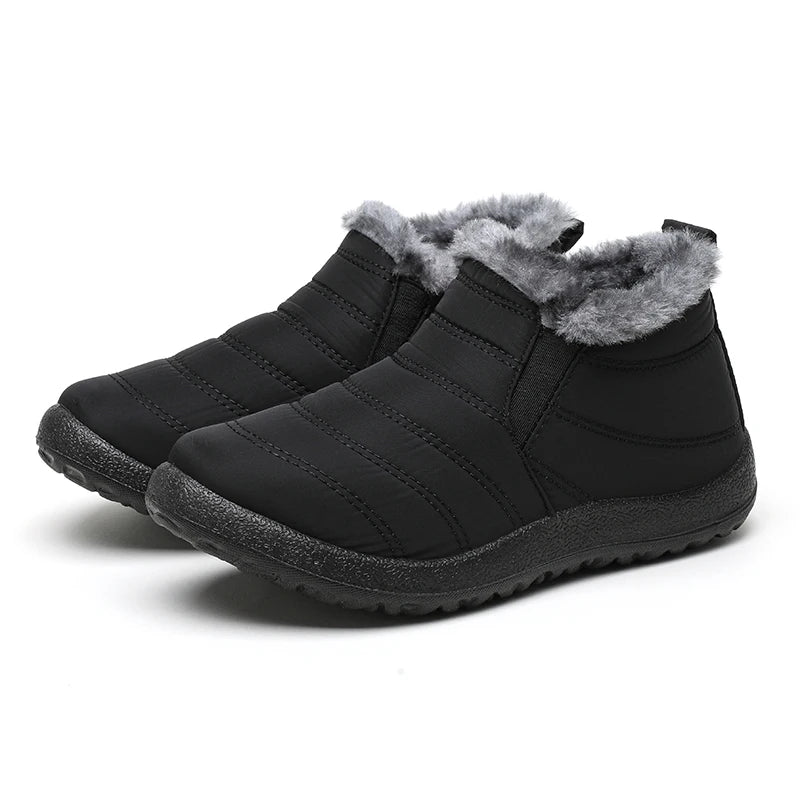 Women's Ankle Boots with Platform Design and Slip-On Style for Winter
