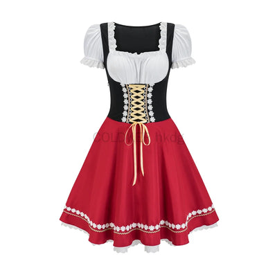 Women's Dirndl Dress Oktoberfest Traditional Bavarian Costume 1