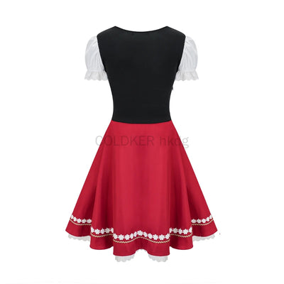Women's Dirndl Dress Oktoberfest Traditional Bavarian Costume 3