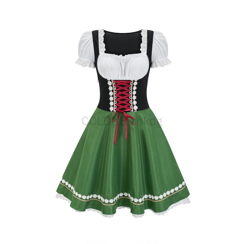 Women's Dirndl Dress Oktoberfest Traditional Bavarian Costume 4
