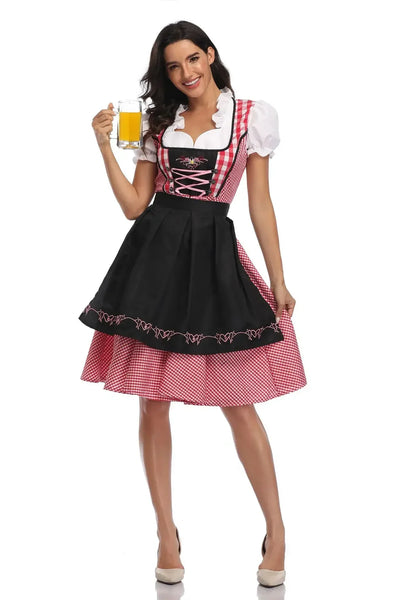Women's Dirndl Dress with Apron for Oktoberfest Festivals and Cosplay 2