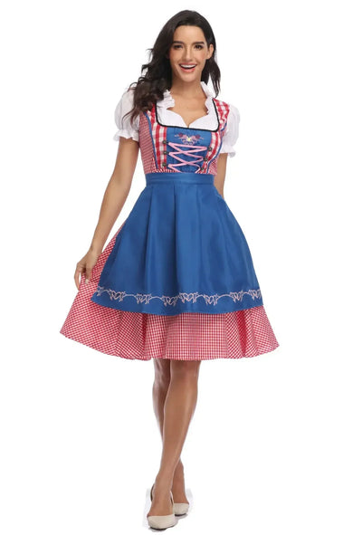 Women's Dirndl Dress with Apron for Oktoberfest Festivals and Cosplay 7