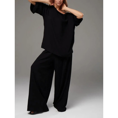 Women's Loungewear Set - Long Sleeve Top and Pants for Casual Style 0