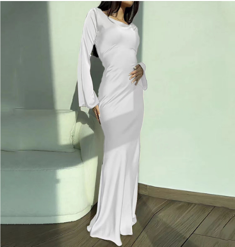 Women's Maxi Dress Long Sleeve Elegant Formal Dress for Weddings 0